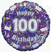 18″ 100TH BIRTHDAY STREAMERS FOIL